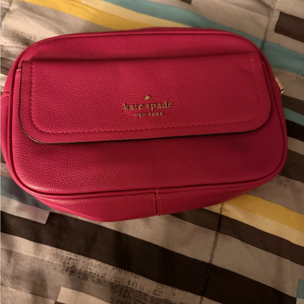 Kate Spade Rosie Pebbled Leather Small Flap Camera Bag Renaissance Rose
